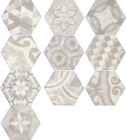 Dekor Hexagon Ice 15x17,3cm Ceramika Pilch