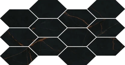 Mozaika Marmaris black 42,9x22,3cm Tubądzin
